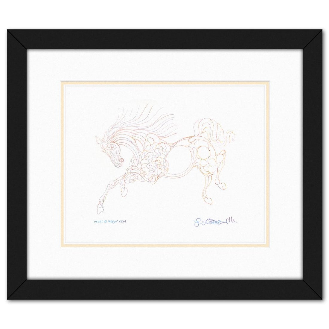 Guillaume Azoulay- Original Drawing "ESSAI X2M": Artist: Guillaume Azoulay. Medium: Original Drawing. Title: ESSAI X2M. Size: 11" x 14". Measures approx. 18.5" x 21.5" (framed). Signature: Hand signed. Certificate of Authenticity: Is included. Refer