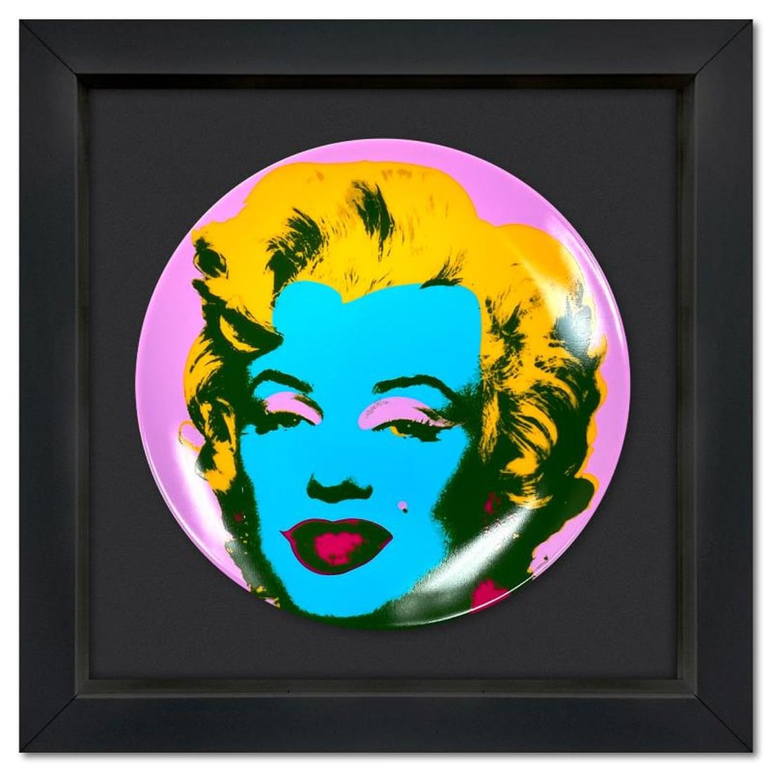 Andy Warhol (1928-1987), "Marilyn (Purple)" Framed Limoges Porcelain Plate. (1 of 2)