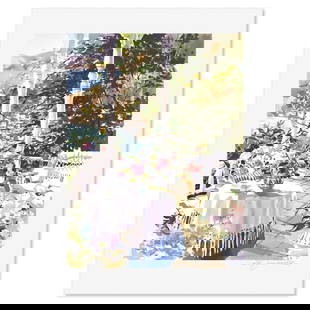 Marilyn Simandle, "Veranda View" Limited Edition Printers Proof, Numbered and Hand Signed with Le...: Veranda View is a limited edition printers proof on paper by Marilyn Simandle, numbered and hand signed by the artist. Includes Letter of Authenticity. Measures approx. 20" x 16.5" (border), 16" x