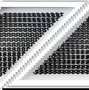 Victor Vasarely- 3D Wall Sculpture/object "Cinetiques": Artist: Victor Vasarely. Medium: 3D Wall Sculpture/object. Title: Cinetiques. Size: 10" x 10". Measures approx. 12" x 12" (framed). Additional: Custom Framed. 2 layers- Top layer printed on clear Luci