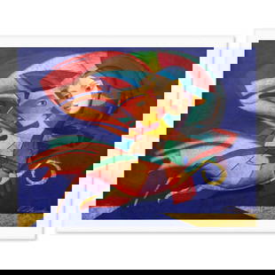 Oleg Zhivetin- Silkscreen "Swift Flight": Artist: Oleg Zhivetin. Medium: Silkscreen. Title: Swift Flight. Size: 30" x 40". Signature: Hand signed and numbered. Reference#: 74705.