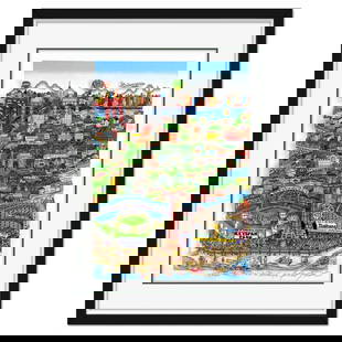 Charles Fazzino, "Take the B-Train to Brooklyn" Framed 3D Limited Edition Silk Screen, DX Numbered: Take the B-Train to Brooklyn is a 3D limited edition silk screen construct on paper by Charles Fazzino, DX numbered and hand signed by the artist. This piece comes custom framed. Includes Certificate