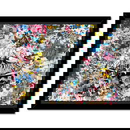Mr. Brainwash, "Work Well Together" Framed Unique (UNIQ) Mixed Media, Hand Signed with Certificate