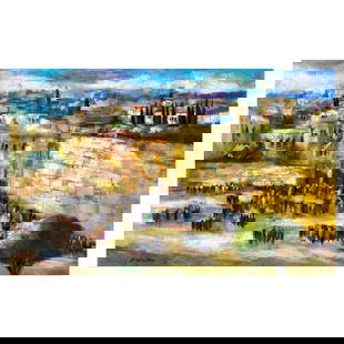 Slava Brodinsky, Original Oil Painting on Canvas, Hand Signed with Letter of Authenticity.: This is an original oil painting on canvas by Slava Brodinsky, hand signed by the artist. Includes Letter of Authenticity. Measures approx. 36" x 55" (image). Reference#: 85869.