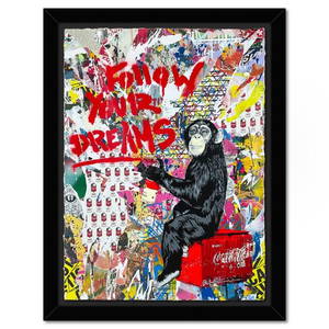 Mr. Brainwash, "Everyday Life" Framed Unique (UNIQ) Mixed Media, Hand Signed with Certificate of