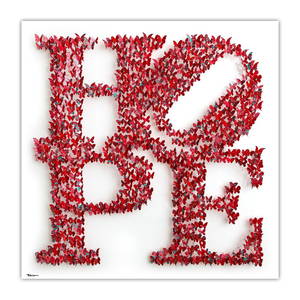 Patricia Govezensky- Original 3D Metal Art on Wood "HOPE"