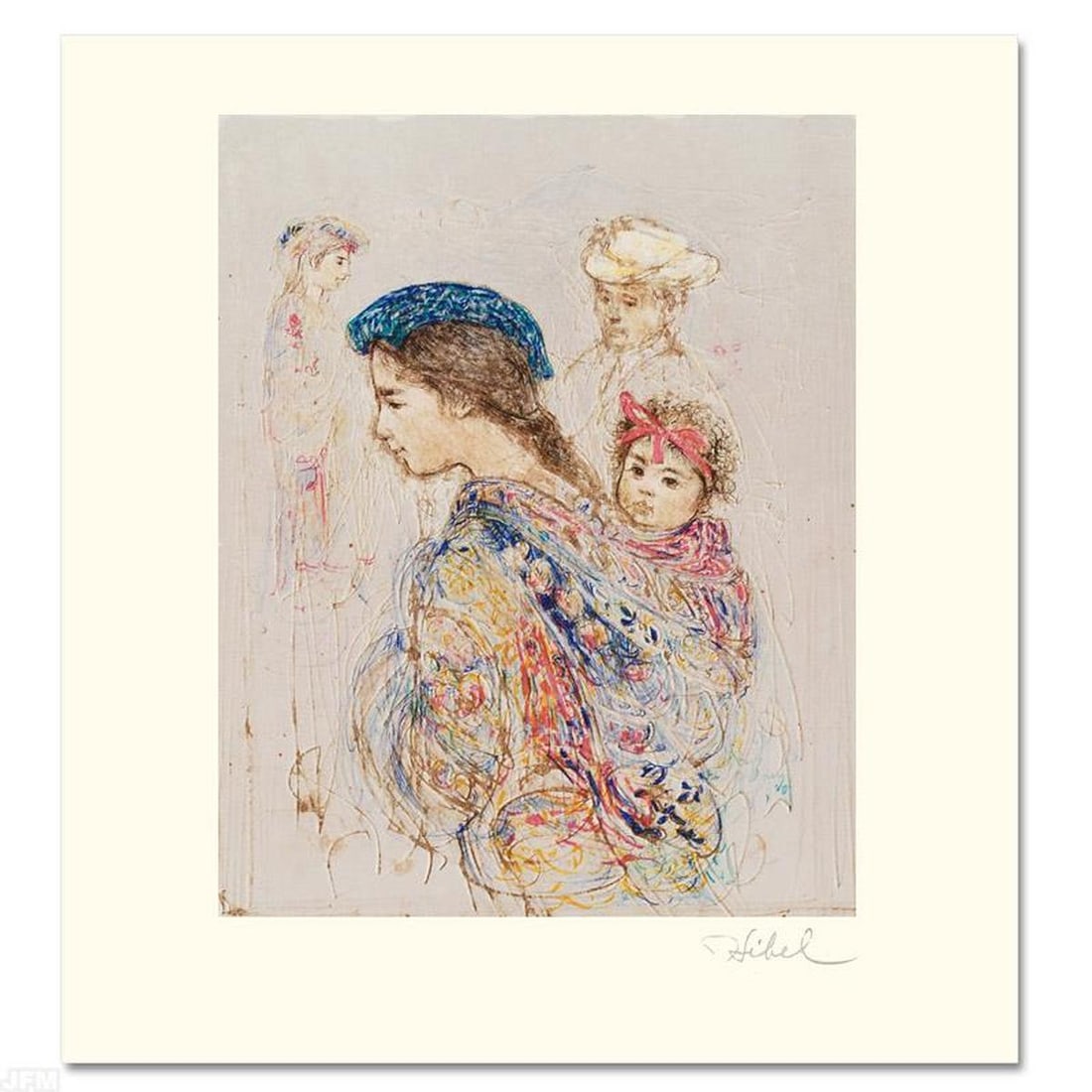 Guatemalan Mother and Baby Limited Edition Lithograph by Edna Hibel (1917-2014), Numbered and Hand (1 of 2)