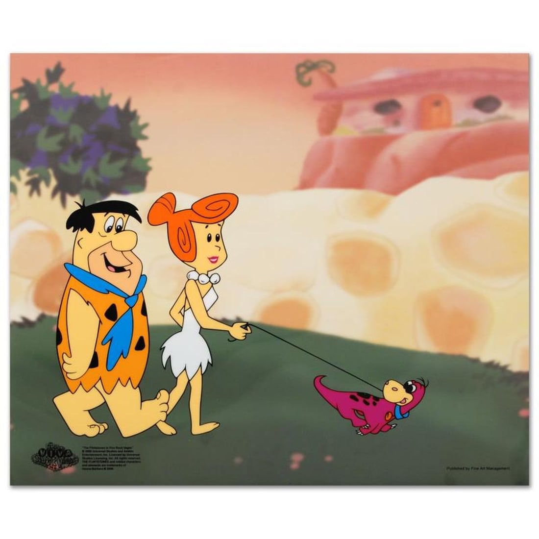 The Flintstones Walking Dino Limited Edition Sericel from the Popular Animated Series The (1 of 1)