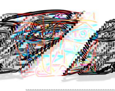 David Gerstein- Mixed Media Cutout Aluminum "Graffiti face I": Artist: David Gerstein. Medium: Mixed Media Cutout Aluminum. Title: Graffiti face I. Size: 24" x 18". Signature: Signed and numbered. Certificate of Authenticity: Is included. Additional: Edition of 7