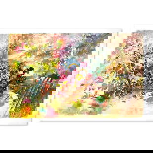 Zina Roitman, Limited Edition Serigraph, Hand Signed and Numbered, Letter of Authenticity.: This is a limited edition serigraph on paper by Zina Roitman. The piece comes hand signed by the artist, numbered, and with a letter of authenticity. Measures approximately 25" x 39". Reference#: 7965