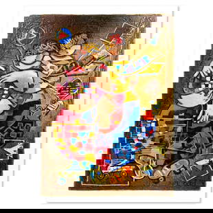 Dorit Levi, "Moonlight Dancing" Limited Edition Serigraph, Hand Signed and Numbered with Letter of: Moonlight Dancing is a limited edition serigraph on paper by Dorit Levi. The piece comes hand signed by the artist, numbered, and with a letter of authenticity. Measures approximately 8.5" x 6". Refer