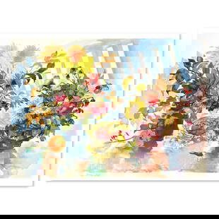 Zina Roitman, Limited Edition Serigraph, Hand Signed and Numbered, Letter of Authenticity.: This is a limited edition serigraph on paper by Zina Roitman. The piece comes hand signed by the artist, numbered, and with a letter of authenticity. Measures approximately 20.5" x 29". Reference#: 79