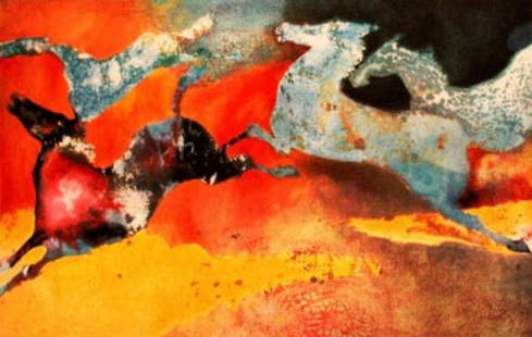 Edwin Salomon- Original Serigraph "Summer Dance": Artist: Edwin Salomon. Medium: Original Serigraph. Title: Summer Dance. Size: 11" x 17". Signature: Hand Signed by the Artist. Certificate of Authenticity: From the publisher. Reference#: 21172.