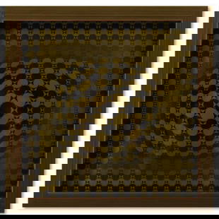 Victor Vasarely (1908-1997), "Vega - JG de la série Vega" Framed 1971 Heliogravure Print with: Vega - JG de la série Vega is a heliogravure print on paper, published in 1971, by Victor Vasarely (1908-1997). This piece comes custom framed, with a letter of authenticity and with a 1976 Vasarely