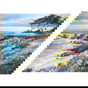 Howard Behrens (1933-2014), "Monterey Bay, After The Rain" Limited Edition on Canvas, Numbered and: Monterey Bay, After The Rain is a limited edition giclee on canvas by Howard Behrens (1933-2014), numbered and bearing the authorized signature of the artist. This piece is from Behrens' Legacy Editio