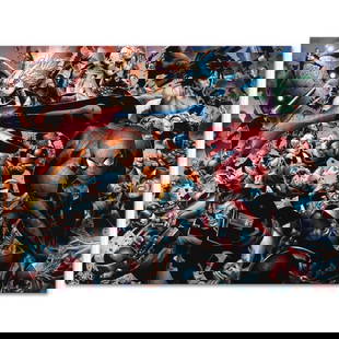 Marvel Comics "New Avengers #45" Numbered Limited Edition Giclee on Canvas by Jim Cheung with COA.: A piece of comic book history, this limited edition, from original art by Jim Cheung, depicts a plethora of classic characters from the Marvel Universe. Jim Cheung was named as one of 2005's "Young