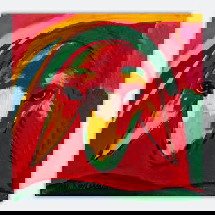 Menashe Kadishman- Original Acrylic on Canvas "Untitled": Artist: Menashe Kadishman. Medium: Original Acrylic on Canvas. Title: Untitled. Size: 12" x 12". Signature: Hand Signed by the artist. Certificate of Authenticity: Is included. Additional: Stretched a