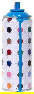 Mr. Brainwash- SPRAY CAN "HIRST DOTS, 2020": Artist: Mr. Brainwash. Medium: SPRAY CAN. Title: HIRST DOTS, 2020. Size: 7.5" x 2.5". Signature: Numbered and dated. Additional: Cans Include Case. Reference#: 14463.
