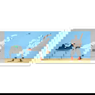 Paula McArdle, "Batting Practice" Limited Edition Serigraph, Numbered and Hand Signed with Letter of: Batting Practice is a limited edition serigraph on paper by Paula McArdle, numbered and hand signed by the artist. Includes Letter of Authenticity. Measures approx. 34" x 13.5" (border), 31" x 11.5" (