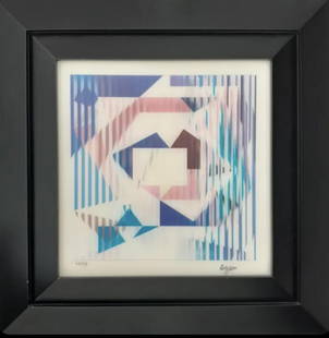 Yaacov Agam- Limited Edition Agamograph: Artist: Yaacov Agam. Medium: Limited Edition Agamograph. Size: 22" x 22". Reference#: 47513.