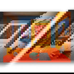 Alexander Astahov- Giclee on canvas "Homage to Kandinsky": Artist: Alexander Astahov. Medium: Giclee on canvas. Title: Homage to Kandinsky. Size: 40" x 30". Signature: Signed and numbered. Certificate of Authenticity: Is included. Additional: Limited edition