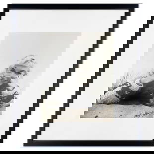 George Barris (1922-2016), "Marilyn Monroe: The Last Shoot" Framed Photograph Printed from the: Marilyn Monroe: The Last Shoot is a photograph printed from the original negative taken by George Barris (1922-2016). This photo is part of a series entitled "The Last Photos" which were taken in 1962