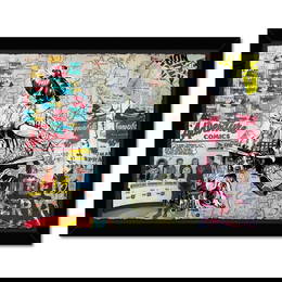 Mr. Brainwash, "Work Well Together" Framed Unique (UNIQ) Mixed Media, Hand Signed with Certificate