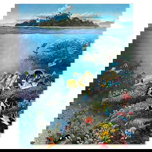 Robert Lyn Nelson, "Undersea Song" Hand Signed Poster: Undersea Song is a hand signed poster by Robert Lyn Nelson. Measures approx. 19.5" x 24.5" (image). There may be very minor wear on the paper but the piece is in overall good condition. Reference#: 78