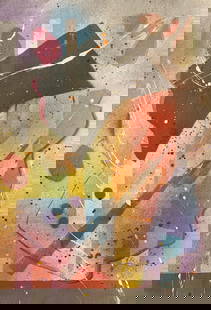 D. B.- Original one of a kind on paper: Artist: D. B.. Medium: Original one of a kind on paper. Size: 30" x 40". Signature: Signed. Reference#: 55200.