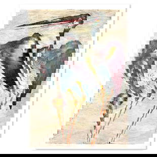 Edwin Salomon (1935-2014), "Birds" Limited Edition Serigraph, Hand Signed and Numbered; Letter of: Birds is a limited edition serigraph on paper by Edwin Salomon (1935-2014). The piece comes hand signed by the artist, numbered, and with a letter of authenticity. Measures approximately 20" x 26". Re