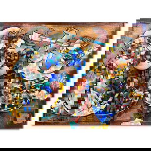 Dorit Levi, "Peaceful Feelings" Limited Edition Serigraph, Hand Signed and Numbered with Letter of: Peaceful Feelings is a limited edition serigraph on paper by Dorit Levi. The piece comes hand signed by the artist, numbered, and with a letter of authenticity. Measures approximately 14.5" x 19". Ref