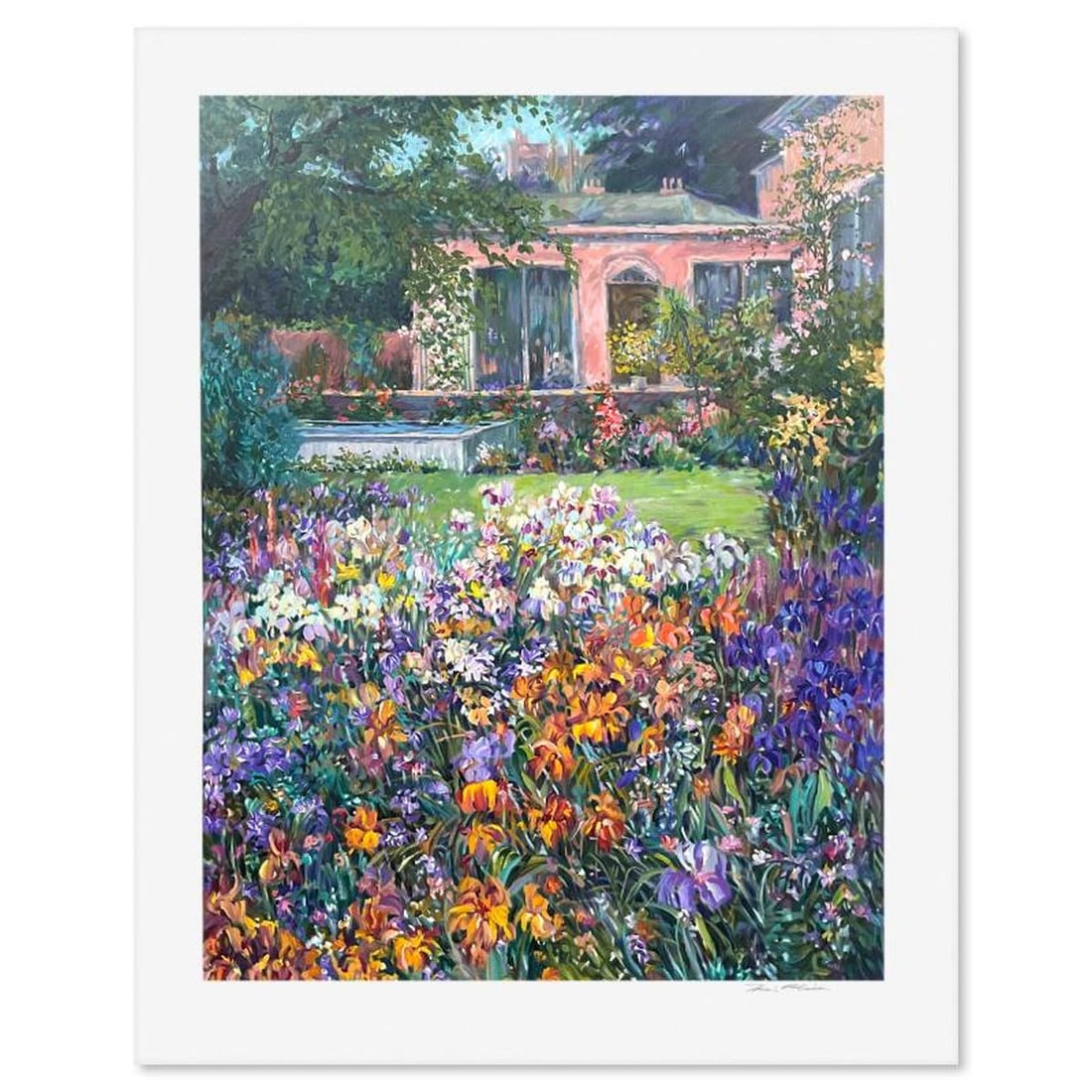 Henri Plisson (1933-2006), "Parisian Courtyard" Limited Edition Serigraph, Numbered and Hand Signed: Parisian Courtyard is a limited edition serigraph on paper by Henri Plisson (1933-2006), numbered and hand signed by the artist. Includes Letter of Authenticity. Measures approx. 39" x 30" (border), 3