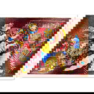Dorit Levi, "Merry Music" Limited Edition Serigraph, Numbered and Hand Signed with Letter of: Merry Music is a limited edition serigraph on paper by Dorit Levi. The piece comes hand signed by the artist, numbered, and with a letter of authenticity. Measures approximately 6 x 8". Reference#: 77