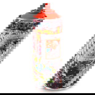 Mr. Brainwash, "Wall Frame (Red)" Limited Edition Hand Painted Spray Can with Plate Signature.: Wall Frame (Red) is a numbered limited edition hand painted spray can by Mr Brainwash. This piece bears the plate signature of the artist and comes from his 2020 Classic Spray Can Collection. Measures