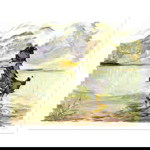 Chuck Jones "September Morn" Hand Signed Limited Edition Fine Art Stone Lithograph.: September Morn is a limited edition stone lithograph on paper. The piece is numbered, hand signed by Chuck Jones (1912-2002), and includes a Certificate of Authenticity! Measures Approx: 20" x 16" (im