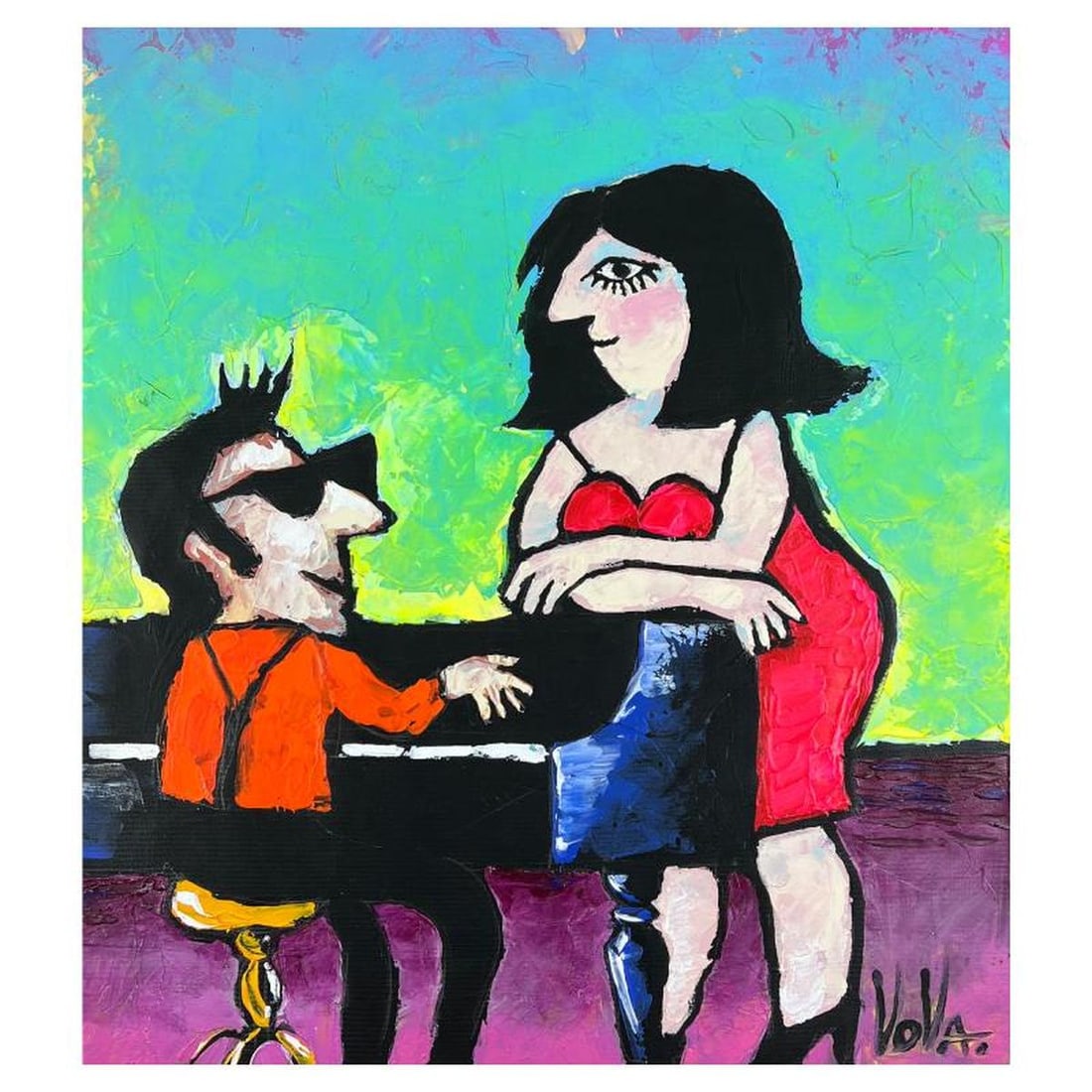 Vova, Hand Signed Original Painting on Canvas with letter of Authenticity. (1 of 2)