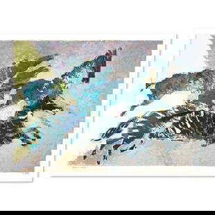 Edwin Salomon (1935-2014), Limited Edition Serigraph, Hand Signed and Numbered; Letter of: This is a limited edition serigraph on paper by Edwin Salomon (1935-2014). The piece comes hand signed by the artist, numbered, and with a letter of authenticity. Measures approximately 19" x 27". Ref
