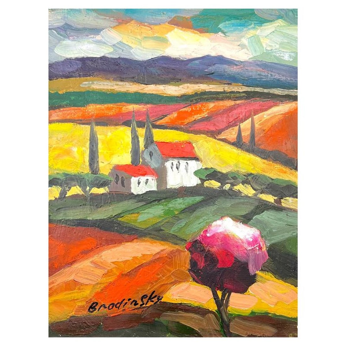 Slava Brodinsky Hand Signed Original Painting on Canvas with Letter of Authenticity.: This is an original painting oil on canvas by Slava Brodinsky. Hand signed by the artist, this piece comes with a letter of authenticity. Measures approximately 16" x 12" (image). Reference#: 87423.