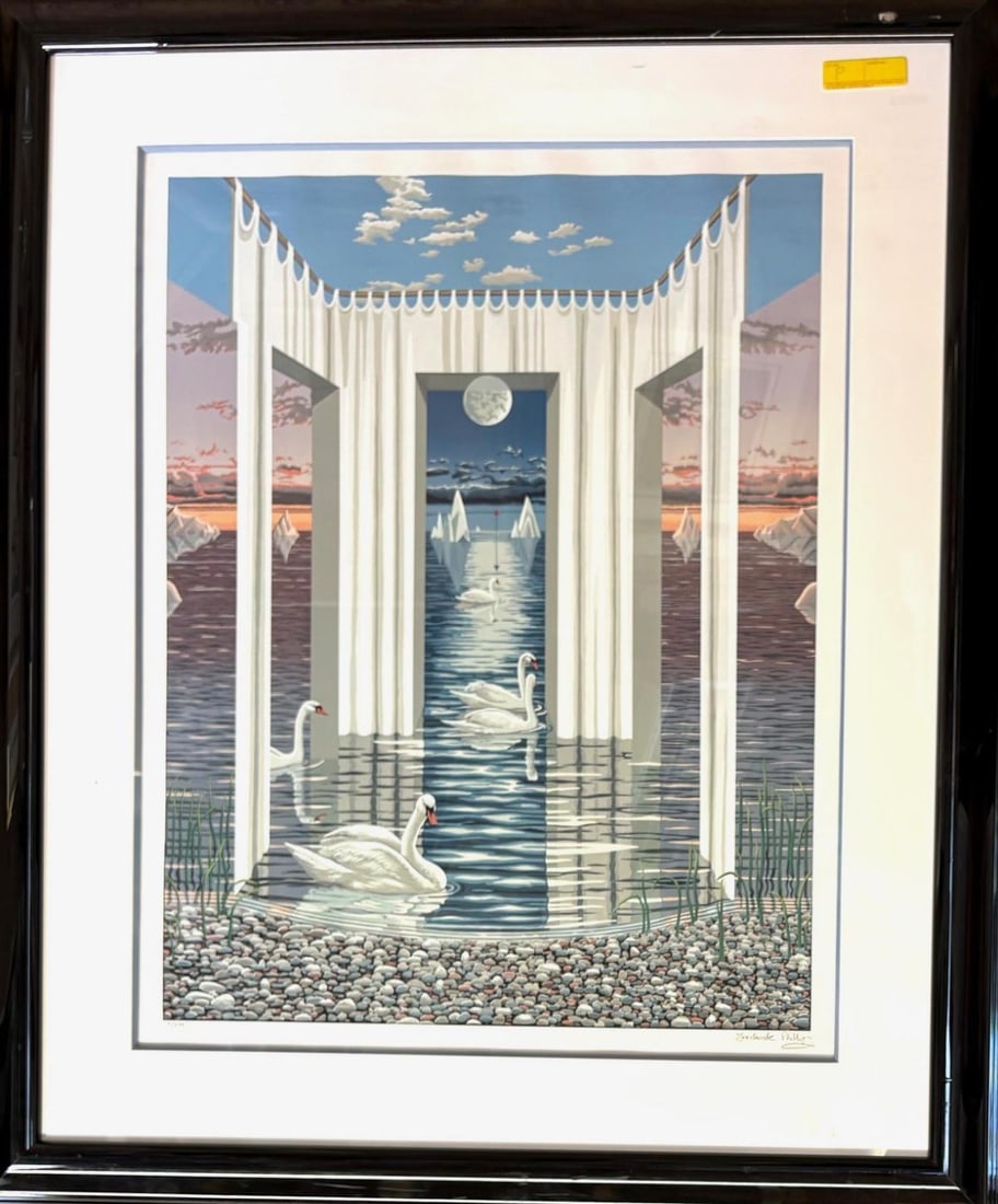 Frederick Phillips- Serigraph on paper: Artist: Frederick Phillips. Medium: Serigraph on paper. Measures approx. 30" x 40" (framed). Signature: Hand signed and numbered. Reference#: 87194.