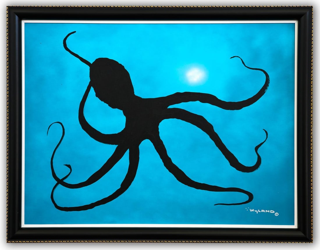 Wyland- Original Painting on Canvas "Octopus" (1 of 3)