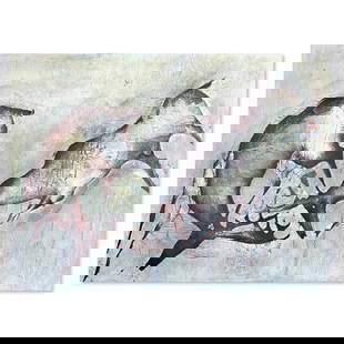 Edwin Salomon (1935-2014), "Force" Limited Edition Serigraph, Hand Signed and Numbered; Letter of: Force is a limited edition serigraph on paper by Edwin Salomon (1935-2014). The piece comes hand signed by the artist, numbered, and with a letter of authenticity. Measures approximately 20" x 25.5".