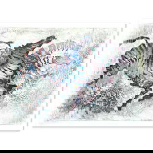 Edwin Salomon (1935-2014), "Zebras" Limited Edition Serigraph, Hand Signed and Numbered; Letter of: Zebras is a limited edition serigraph on paper by Edwin Salomon (1935-2014). The piece comes hand signed by the artist, numbered, and with a letter of authenticity. Measures approximately 19.5" x 27.5