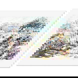 Marilyn Simandle, "Paris View" Limited Edition Serigraph, HC Numbered and Hand Signed with Letter of: Paris View is a limited edition serigraph on paper by Marilyn Simandle, HC numbered and hand signed by the artist. Includes Letter of Authenticity. Measures approx. 18.5" x 24" (border), 14" x 20"