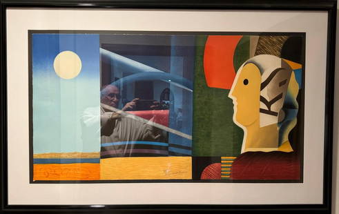 Max Papart- Lithograph on paper: Artist: Max Papart. Medium: Lithograph on paper. Measures approx. 24" x 38" (framed). Signature: Signed. Reference#: 62178.