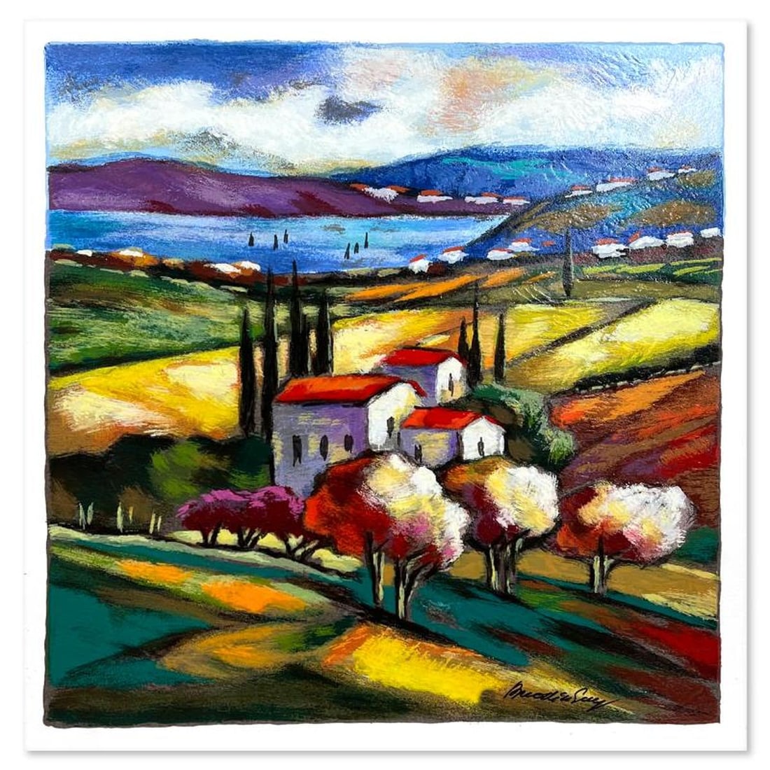 Slava Brodinsky, Hand Signed, Numbered Limited Edition with Letter of Authenticity.: This is a limited edition on paper by Slava Brodinsky. The piece comes hand signed by the artist, numbered, and with a letter of authenticity. Measures approximately 12" x 12". Reference#: 76263.