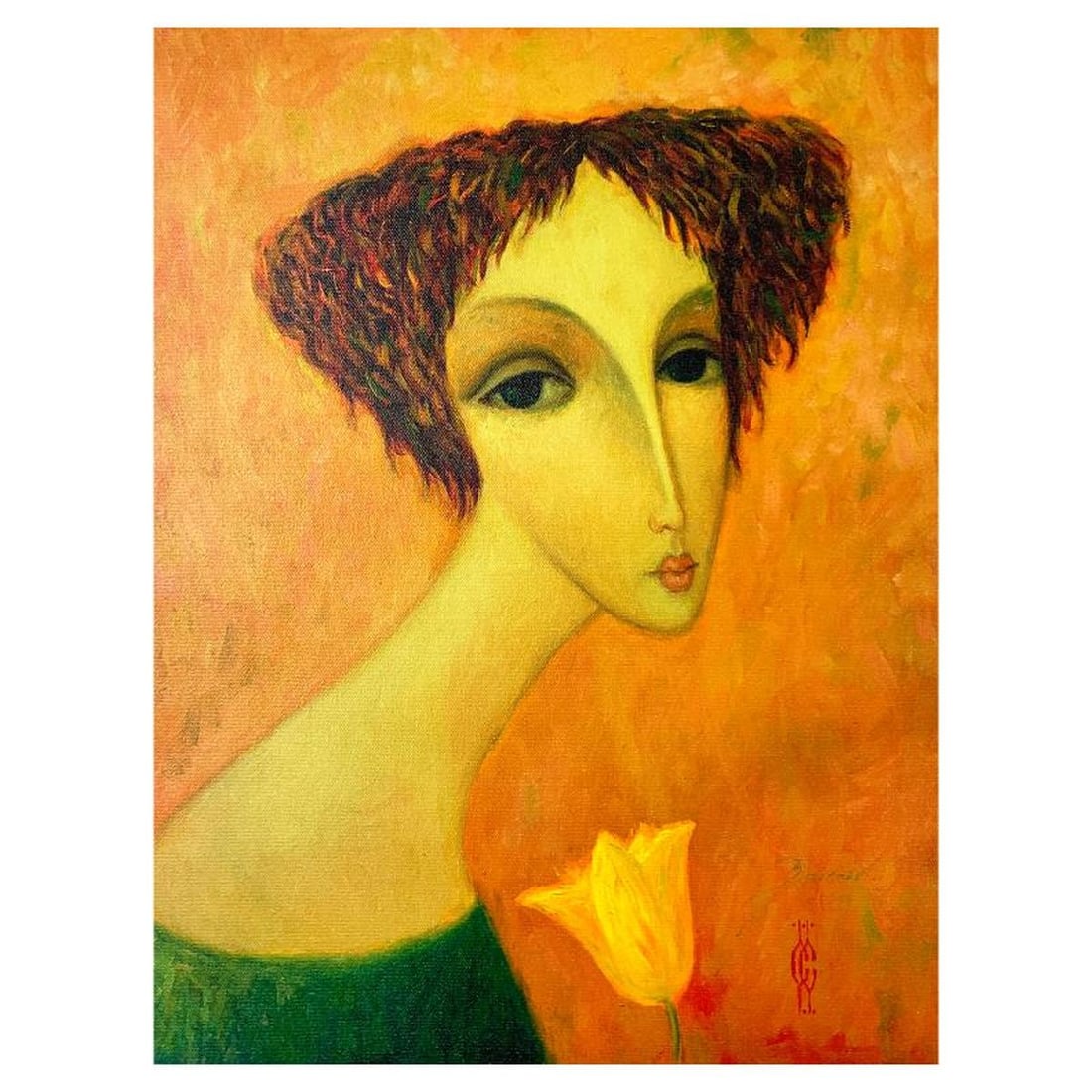 Sergey Smirnov (1953-2006), "Tamara" Limited Edition Mixed Media on Canvas, Numbered and Hand Signed (1 of 2)