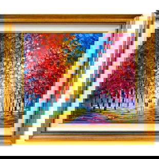Slava Ilyayev, Framed Original Oil Painting on Canvas, Hand Signed with Letter of Authenticity.: This is an original oil painting on canvas by Slava Ilyayev, hand signed by the artist. This piece comes custom framed. Includes Letter of Authenticity. Measures approx. 26.5" x 30.5" (frame), 19.5" x