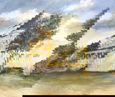 B. Shneider- Original watercolor on paper: Artist: B. Shneider. Medium: Original watercolor on paper. Size: 24" x 30". Signature: Signed and numbered. Reference#: 37425.
