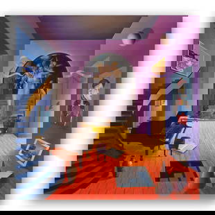 Alexander Astahov- Giclee on Canvas "Picasso and Angels": Artist: Alexander Astahov. Medium: Giclee on Canvas. Title: Picasso and Angels. Size: 16" x 16". Signature: Signed and numbered. Certificate of Authenticity: Is included. Additional: Limited edition o