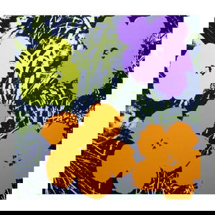 Andy Warhol "Flowers 11.67" Silk Screen Print from Sunday B Morning.: Flowers 11.67 is a silk screen print on paper (open edition) from Sunday B Morning featuring the works of Andy Warhol. The piece is stamped in blue on the back with "Published by Sunday B. Morning" an